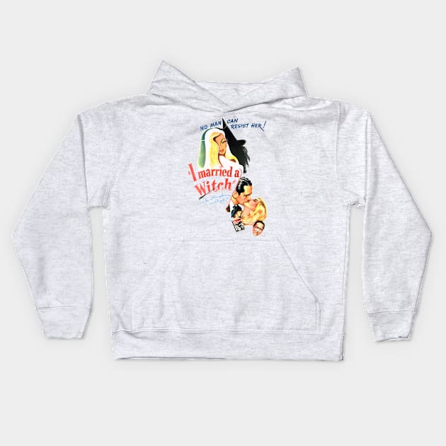 I Married a Witch Movie Poster Kids Hoodie by MovieFunTime